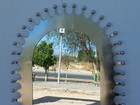 35  Punched Tin Mirror Mexican Handmade Hacienda Style Mirror  Folk Art