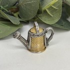 Vintage Nicholas Gish Thimble Pewter And Gold Tone Watering Can Thimble Spain