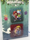 Nintendo Happy Holidays 2022 Chistmas Promo Pin Set Mario   Peach New   Sealed