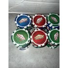 Las Vegas Souvenir Chips Lot Of 180 Red  Green  And Blue Poker Gambling Logo