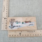 Stampendous Rubber Stamp Snowy Retreat Cabin Winter Pine Trees Deer Farm Set 3