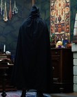 Aaron Wool Hooded Cloak Black Medieval Larp Renaissance Cape One Size New