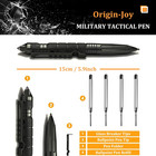 4 Pack Tungsten Steel Military Tactical Pen Set  Multifunctional Edc Self Defens