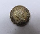 British India Queen Victoria Silver 2 Annas 1882 C Calcutta Mint Very Scarce