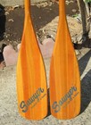 Pair Vtg Sawyer 4 5-foot Beaver Tail Wooden Canoe Paddles Boat Oar 54  Wood Exc