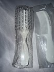 Estee Lauder Hair Brush Comb Mirror Ball Tipped Small Travel White Vintage
