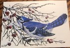 Artistic Blank Winter Greeting Card Birds By John Cornacchio Vintage Unused