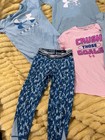 Girls Under Armour Lot Active Athletic Hoodie T Shirt Leggings Medium Small  rd