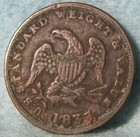 1837 Half Cent Worth Of Pure Copper Hard Times Token Better Grade Details  592