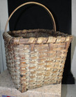 Primitive Old 1900 s Farmhouse Find Split Oak Berry Egg Gathering Basket