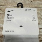 2 Pair Nike Spark Running Socks Unisex M 6-7 5 W 7 5-9 White No Show Cushioned