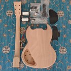Us Warehouse Sg Style Diy Guitar Kit Mahogany Body   Neck Weld-free Wiring