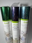 3 New Cricut Party Foil Solid Holographic Sparkle 12 x48  Green Charcoal Teal