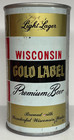 Wisconsin Gold Label 12 Oz  Straight Steel Beer Can