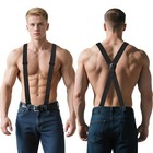 Suspenders For Men  Adjustable X-back Braces With Carabiner Hooks  For 1pack