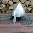 Medieval Armor Chain Mail Steel Viking Nasal Helmet Hand-forged Battle Ready