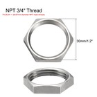 5pcs Cast Pipe Fitting Hex Locknut 304 Stainless Steel Hex Lock Nut Npt 3 4 