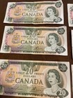 Lot 9 Vintage 1979 Bank Of Canada  20 Dollar Notes Queen Elizabeth Ii Canadian