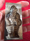 Antique 3      Santa Claus Tin Chocolate Mold     Deep Relief     Early German Confecti
