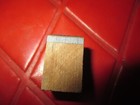 Vintage Exxon W dog Gas Metal   Wood 1960 s Small Printers Block