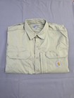 Carhartt Mens Long-sleeve Button-down Work Shirt  Tan