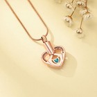 Heart In Heart Urn Pendant Cremation Jewelry For Ashes Keepsake Memory Necklace