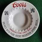 Two Vintage Coors Beer Ceramic 6  Ashtrays Promotional 1960s Coors Logo