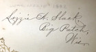 Antique Victorian Autograph Scrap Book Album Lizzie Slack Big Patch Wi 1800s