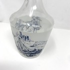 Glass Decanter   Shot Glass 5 Piece Set Made In France Stagecoach Ships Vintage