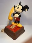 Vintage Walt Disney Mickey Mouse Atc Telephone Push Button 15  W Original Box