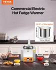 Vevor 2 4l Electric Cheese Dispenser With Pump Hot Fudge Warmer 86   -230   