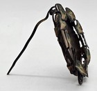 Antique Victorian Enamel Floral Leaves Small Metal Picture Photo Frame 