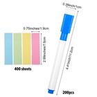 200pcs Magnetic White Board Markers With Erasers Cap  Dry Erase Colorful Fine   