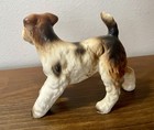 Vintage Wire Haired Fox Terrier Dog Figurine Japan Porcelain 4    Long