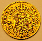 Old Us  2 Gold Coin - 1784 Spanish Colonial 1 Escudo Doubloon 22k Pure
