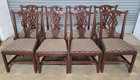 Set Of 8 Chippendale Style Solid Mahogany Dining Chairs Attributed To Baker