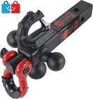 Tri-ball Hitch Mount W  Shackle   Hook For Trailer 2  Receiver  10k Tow Capacity
