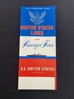 Ss United States Passenger Fares 1969 Brochure