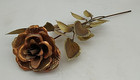 Vintage Brass And Copper Metal Rose Wall Hanging Mcm Hollywood Regency Decor Art