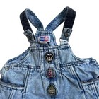 Vtg 90s Acid Washed Denim Overalls With Princess Castle By Popsicle Sz 4