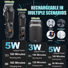 Professional  Hair Clipper Trimmer Shaver  Barber Kit Lcd Usb  Rechargeable