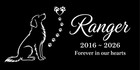 Personalized Dog Cat Memorial Stone Granite Grave Marker Photo Engraved 6x12