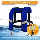 3-pack 150n Automatic Inflatable Life Jacket     Adjustable Nylon Swim Vest Wit   
