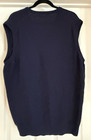 Vtg Braemar Scotland 100  Cashmere Vest Xxl Navy