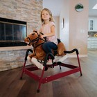 Qaba Durable Plush Toddlers Spring Rocking Horse  Bouncing Rocker Toy With Re   