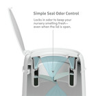 Munchkin Flex Diaper Pail  Odor Control  Compact Size  Tap Lid To Open  White