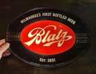 Vintage Blatz Beer Lighted Sign Milwaukee s First Bottled 1851 Black Red White