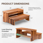 25  Long Step Stool For Adult   Kid - Acacia Wood Two Step Stool 500 Lbs