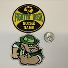  2 Notre Dame   Fightin  Irish  Vintage Embroidered Iron On Patches Patch Lot 3   