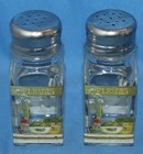 Vintage Set Of Glass Salt   Pepper Shakers Screw Top